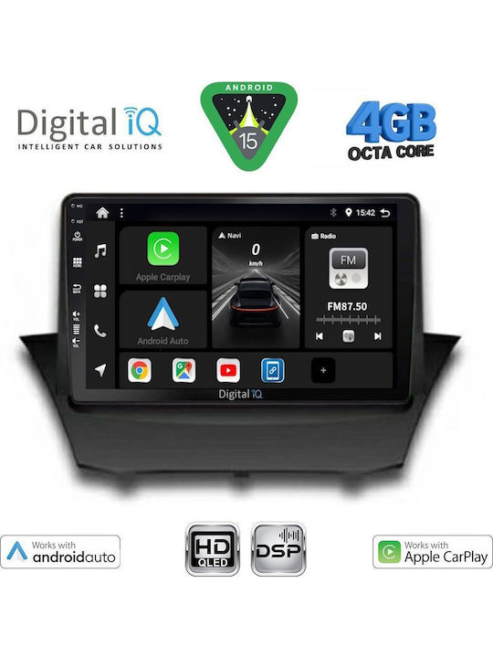 Digital IQ Car Audio System for Ford Fiesta 2008-2017 (Bluetooth/USB/WiFi/GPS/Apple CarPlay/Android Auto) with 9" Touch Screen