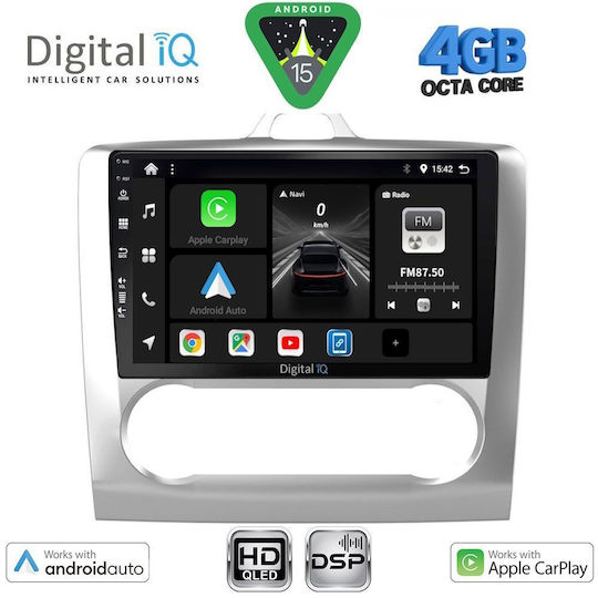 Digital IQ Car Audio System for Ford Focus 2005-2012 with Clima (Bluetooth USB WiFi GPS Apple CarPlay Android Auto) with 9" Touch Screen
