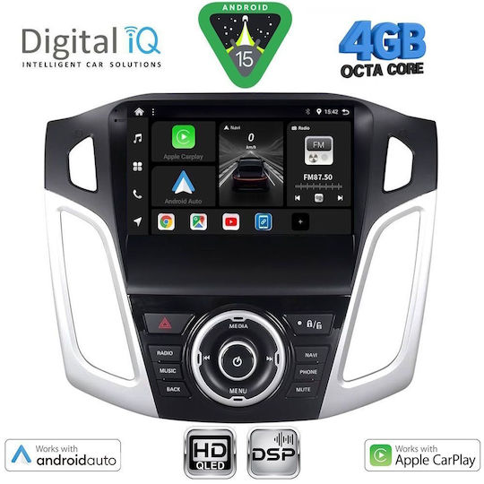 Digital IQ Ηχοσύστημα Αυτοκινήτου για Ford Focus 2011-2018 (Bluetooth/USB/WiFi/GPS/Apple-Carplay/Android-Auto) με Οθόνη Αφής 9"