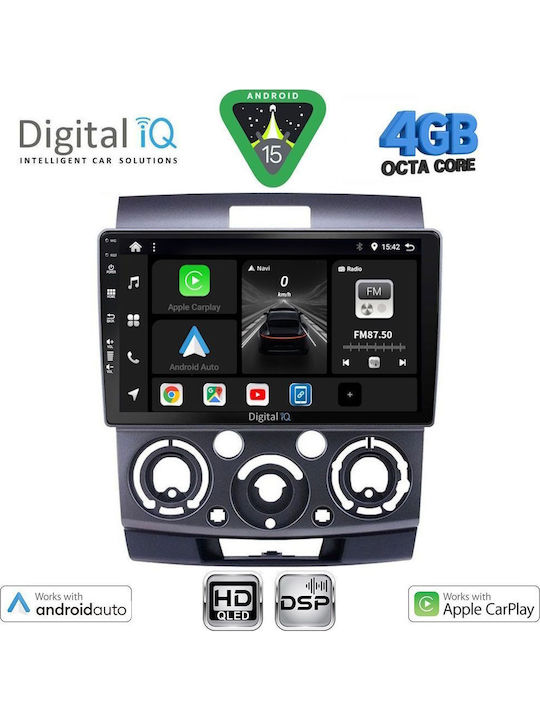 Digital IQ Car Audio System for Ford Ranger Mazda BT-50 2006-2011 Bluetooth USB WiFi GPS Apple CarPlay Android Auto with 9" Touch Screen