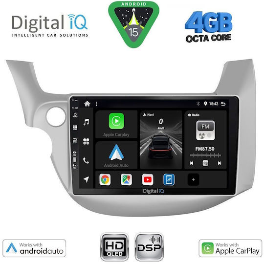 Digital IQ Car Audio System for Honda Jazz 2008-2012 Bluetooth USB WiFi GPS Apple CarPlay Android Auto with 10" Touch Screen