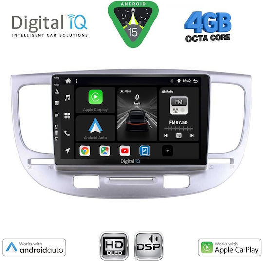 Digital IQ Car Audio System for Kia Rio 2005-2011 Bluetooth USB WiFi GPS Apple CarPlay Android Auto with 9" Touch Screen