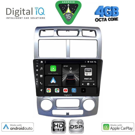 Digital IQ Car Audio System for Kia Sportage 2004-2010 with Clima (Bluetooth/USB/WiFi/GPS/Apple CarPlay/Android Auto) with 9" Touch Screen
