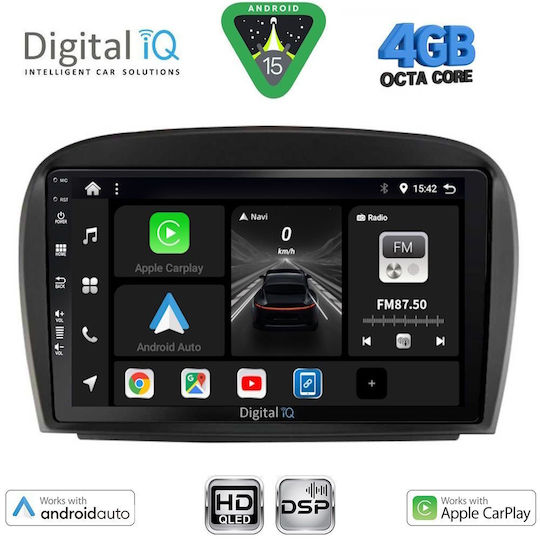 Digital IQ Ηχοσύστημα Αυτοκινήτου για Mercedes-Benz SL 2006-2012 (Bluetooth/USB/WiFi/GPS/Apple-Carplay/Android-Auto) με Οθόνη Αφής 9"