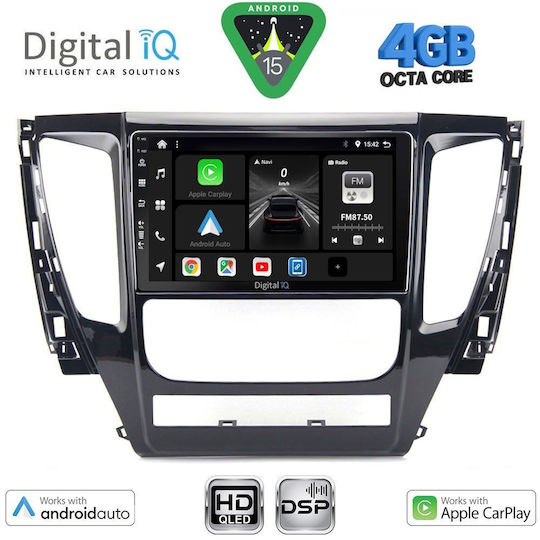 Digital IQ Ηχοσύστημα Αυτοκινήτου για Mitsubishi Pajero 2013-2020 (Bluetooth/USB/WiFi/GPS/Apple-Carplay/Android-Auto) με Οθόνη Αφής 9"