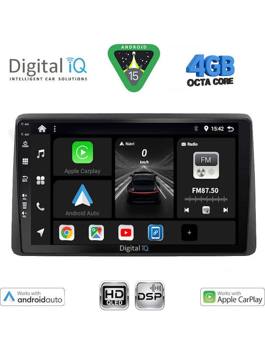 Digital IQ Car Audio System for Nissan Navara 1998-2004 Bluetooth USB WiFi GPS Apple CarPlay Android Auto with 10" Touch Screen