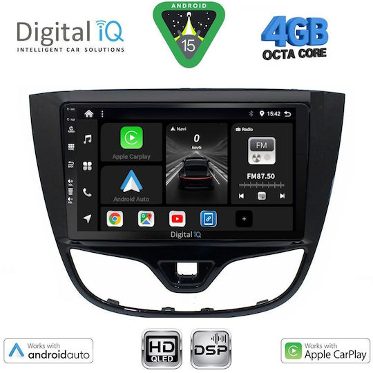 Digital IQ Car Audio System for Opel Karl 2014-2019 Bluetooth USB WiFi GPS Apple CarPlay Android Auto with 10" Touch Screen