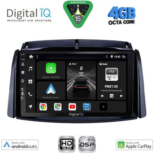 Digital IQ Ηχοσύστημα Αυτοκινήτου για Renault Koleos 2006-2016 (Bluetooth/USB/WiFi/GPS/Apple-Carplay/Android-Auto) με Οθόνη Αφής 9"