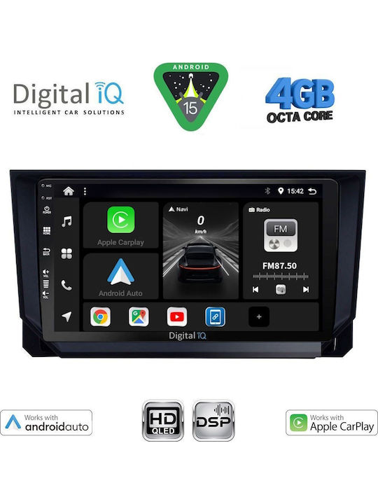 Digital IQ Car Audio System for Seat Arona / Ibiza 2018-2022 Bluetooth USB Wi-Fi GPS Apple CarPlay Android Auto with 9 Inch Touch Screen DIGITAL IQ BXF 16573 CPAA