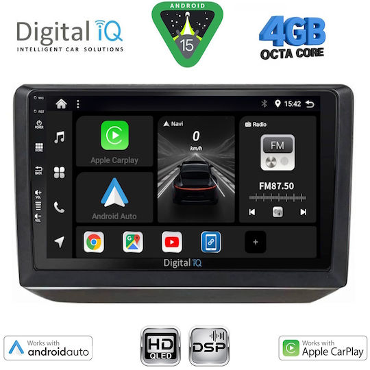 Digital IQ Car Audio System for Skoda Fabia 2008-2014 Bluetooth USB WiFi GPS Apple CarPlay Android Auto with 10" Touch Screen