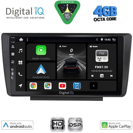 Digital IQ Car Audio System for Skoda Octavia 2005-2012 Bluetooth USB WiFi GPS Apple CarPlay Android Auto with 9" Touch Screen