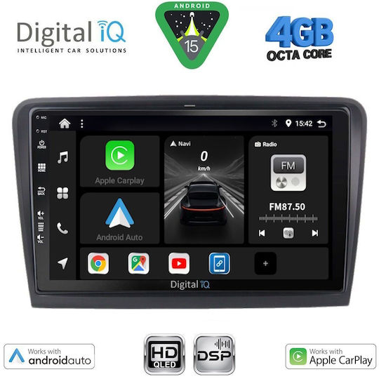 Digital IQ Ηχοσύστημα Αυτοκινήτου για Skoda Superb 2008-2015 (Bluetooth/USB/WiFi/GPS/Apple-Carplay/Android-Auto) με Οθόνη Αφής 10"