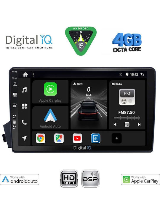 Digital IQ Car Audio System for Ssangyong Actyon / Kyron 2006-2015 Bluetooth USB WiFi GPS Apple CarPlay Android Auto with 9" Touch Screen
