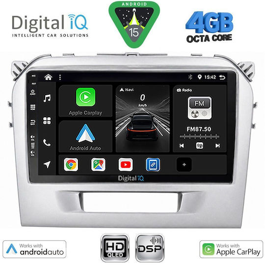 Digital IQ Ηχοσύστημα Αυτοκινήτου για Suzuki Vitara 2016-2022 (Bluetooth/USB/WiFi/GPS/Apple-Carplay/Android-Auto) με Οθόνη Αφής 9"