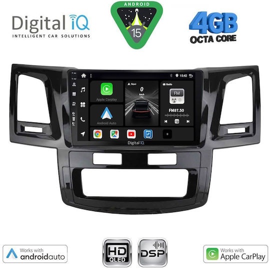 Digital IQ Ηχοσύστημα Αυτοκινήτου για Toyota Hilux 2005-2016 (Bluetooth/USB/WiFi/GPS/Apple-Carplay/Android-Auto) με Οθόνη Αφής 9"
