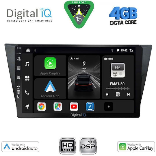 Digital IQ Car Audio System for Volkswagen Tiguan 2004 with Touch Screen 10" Digital IQ BXF 16761 CPAA Bluetooth USB Wi-Fi GPS Apple CarPlay Android Auto