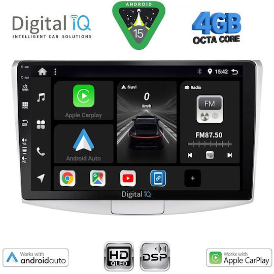 Digital IQ Car Audio System for Volkswagen Passat 2010-2015 (Bluetooth/USB/WiFi/GPS/Apple CarPlay/Android Auto) with 10" Touch Screen