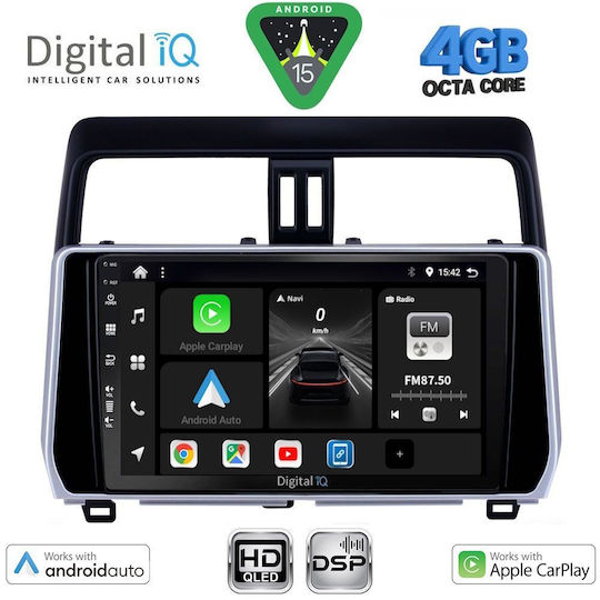 Digital IQ Car Audio System for Toyota Land Cruiser 2019-2023 Bluetooth USB WiFi GPS Apple CarPlay Android Auto with 10" Touch Screen