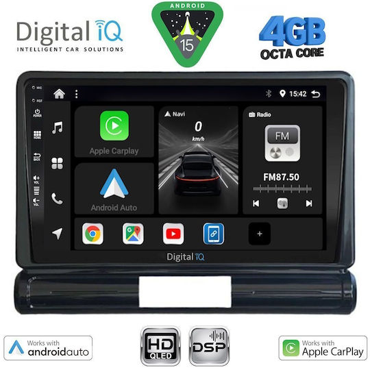 Digital IQ Car Audio System for Citroen C3 / DS3 2016 with Touch Screen 9" DIGITAL IQ BXF 16093L CPAA Bluetooth USB Wi-Fi GPS Apple CarPlay Android Auto