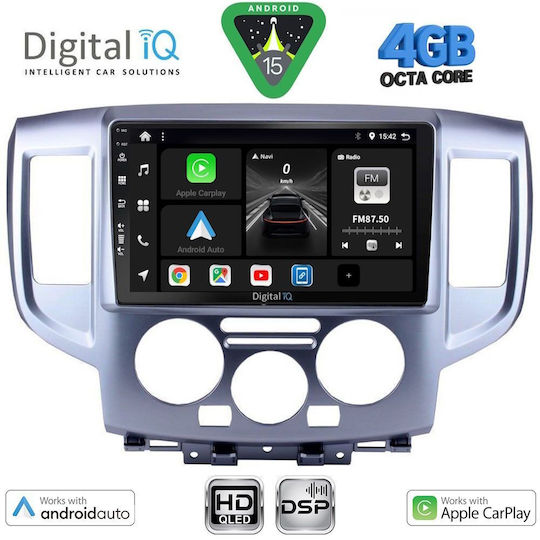 Digital IQ Ηχοσύστημα Αυτοκινήτου για Nissan NV200 2009-2020 (Bluetooth/USB/WiFi/GPS/Apple-Carplay/Android-Auto) με Οθόνη Αφής 9"