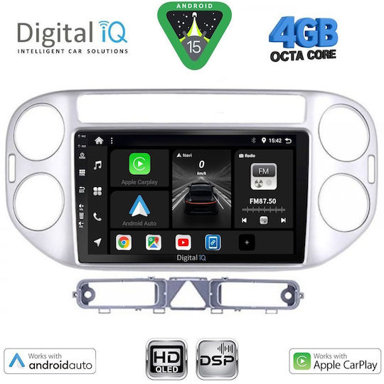 Digital IQ Ηχοσύστημα Αυτοκινήτου για Volkswagen Tiguan 2004-2011 (Bluetooth/USB/WiFi/GPS/Apple-Carplay/Android-Auto) με Οθόνη Αφής 9"