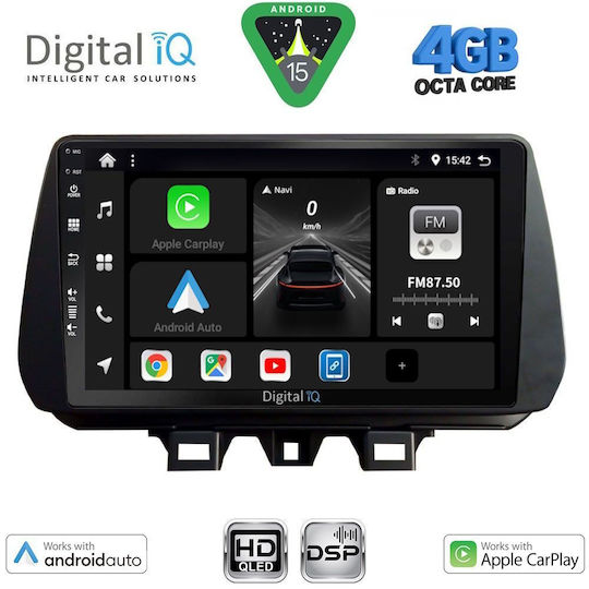 Digital IQ Car Audio System for Hyundai Tucson 2019-2023 Bluetooth USB WiFi GPS Apple CarPlay Android Auto with 9" Touch Screen