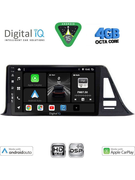 Digital IQ Car Audio System for Toyota C-HR 2017-2023 Bluetooth USB WiFi GPS Apple CarPlay Android Auto with 9" Touch Screen