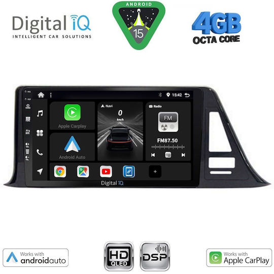 Digital IQ Car Audio System for Toyota C-HR 2017-2023 Bluetooth USB WiFi GPS Apple CarPlay Android Auto with 9" Touch Screen