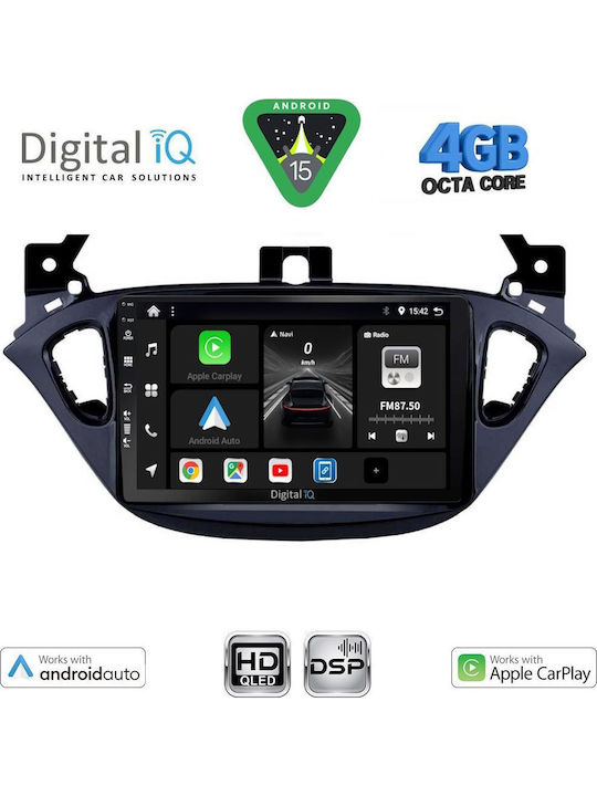 Digital IQ Car Audio System for Opel Adam / Corsa 2014-2019 Bluetooth USB WiFi GPS Apple CarPlay Android Auto with 9" Touch Screen