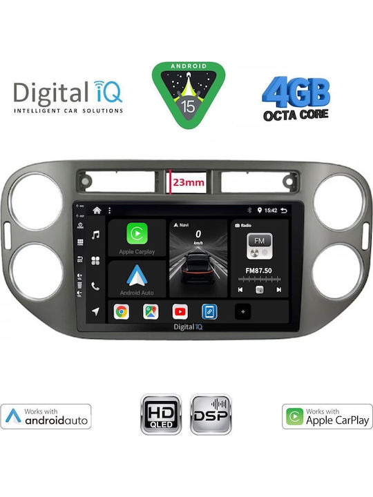 Digital IQ Car Audio System for Volkswagen Tiguan 2011-2016 Bluetooth USB WiFi GPS Apple CarPlay Android Auto with 9" Touch Screen