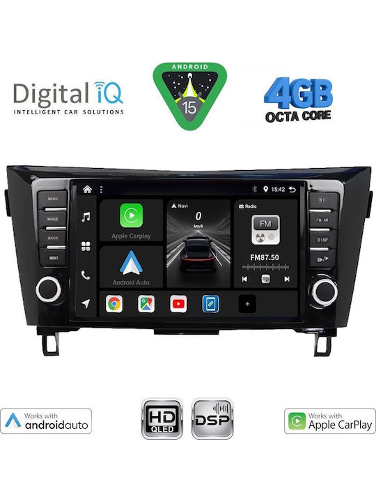 Digital IQ Car Audio System for Nissan Qashqai / X-Trail 2014-2021 Bluetooth USB WiFi GPS Apple CarPlay Android Auto with 9" Touch Screen