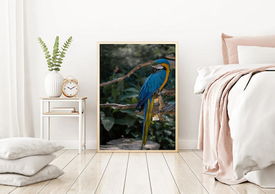 Painting Colorful Parrot Perching Multicolored Parrot 80x120