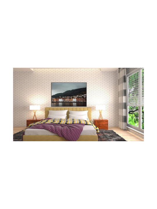 iLovePrints Gemälde Bunte Häuser Am Bay 100x70
