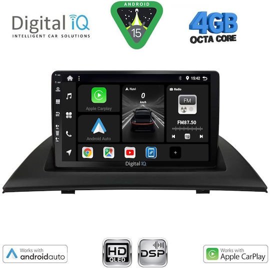 Digital IQ Car Audio System for BMW X3 (E83) 2003-2010 (Bluetooth/USB/WiFi/GPS/Apple CarPlay/Android Auto) with 9" Touch Screen