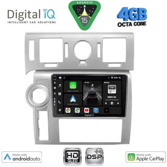 Digital IQ Car Audio System Hummer H2 2008-2009 Bluetooth USB WiFi GPS Apple CarPlay Android Auto with 9" Touch Screen