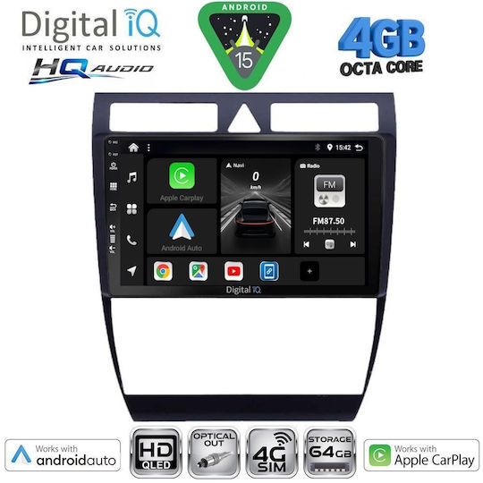 Digital IQ Ηχοσύστημα Αυτοκινήτου για Audi A6 1998-2005 (Bluetooth/USB/WiFi/GPS/Apple-Carplay/Android-Auto) με Οθόνη Αφής 9"