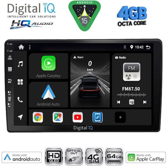 Digital IQ Ηχοσύστημα Αυτοκινήτου για Audi A4 2008-2015 (Bluetooth/USB/WiFi/GPS/Apple-Carplay/Android-Auto) με Οθόνη Αφής 10"