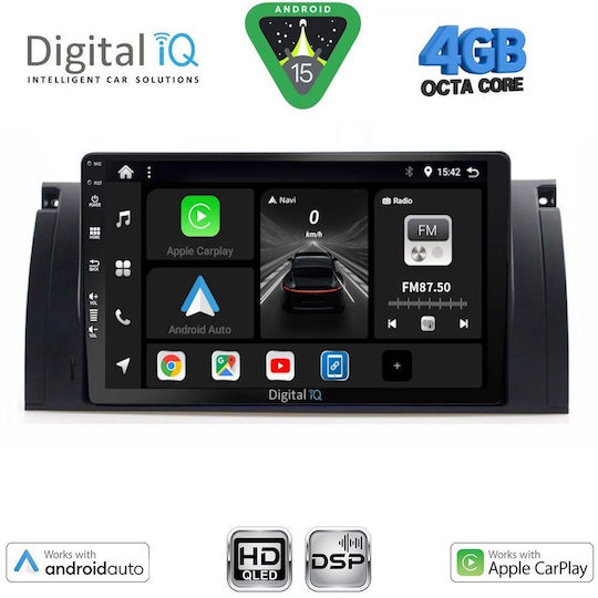 Digital IQ Car Audio System for BMW X5 1997-2005 (Bluetooth/USB/WiFi/GPS/Apple CarPlay/Android Auto) with 8" Touch Screen