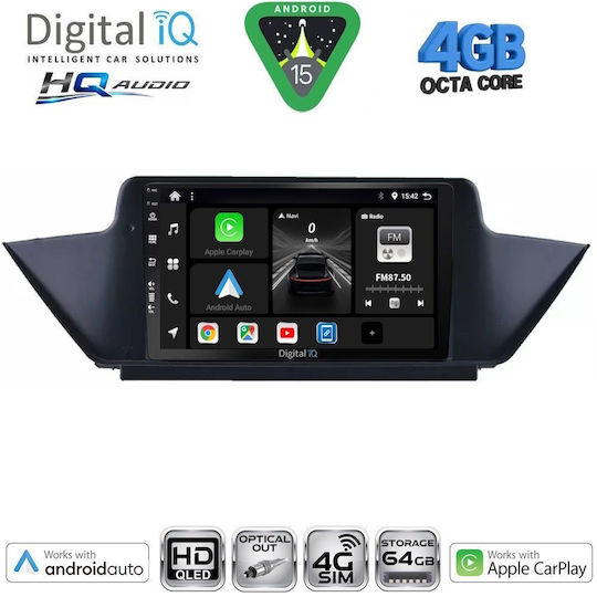 Digital IQ Ηχοσύστημα Αυτοκινήτου για BMW X1 (E84) 2009-2015 (Bluetooth/USB/WiFi/GPS/Apple-Carplay/Android-Auto) με Οθόνη Αφής 10"