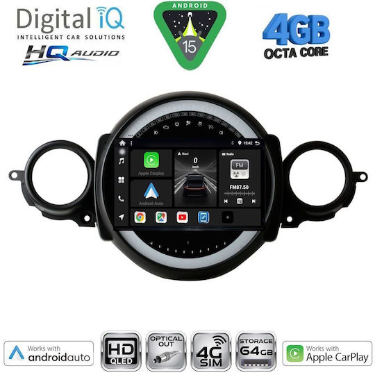 Digital IQ Ηχοσύστημα Αυτοκινήτου για Mini Cooper / Clubman 2011-2013 (Bluetooth/USB/WiFi/GPS/Apple-Carplay/Android-Auto) με Οθόνη Αφής 9"