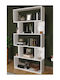 White Bookcase 90x20x175cm