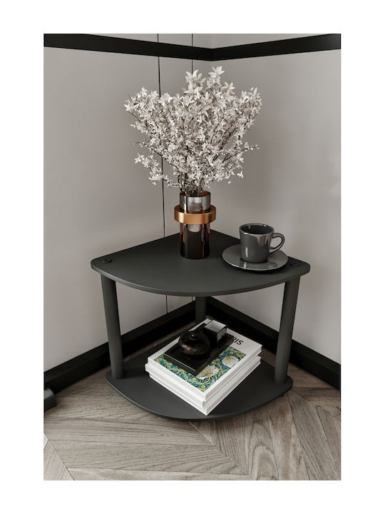 Corner Black Bookcase 39x34x39cm