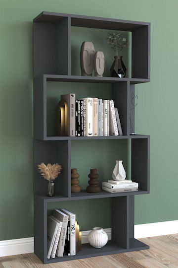 Bücherregal Grau 147x22x72cm