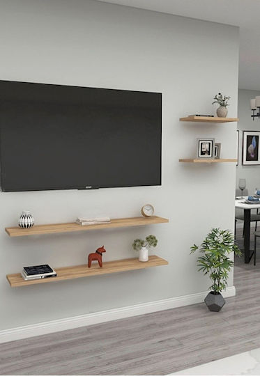 Brown Wall Shelves 4 Pieces 100x15x15cm