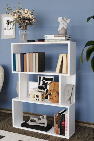 Bücherregal Weiß 60x20x105cm
