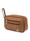 Neseser Cosmetic De Călătorie Elegant Unisex Cognac Nubuck Beltimore R25