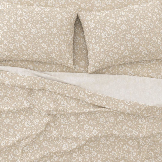 Astron Italy Emily Single Bed Sheet Set 3 Pieces 175x260 cm Beige