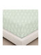 Astron Italy Vivian Set Bed Sheets For Single Bed With Rubber Hugger 100x200+30cm Olive 3 Pieces