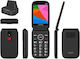 Qubo X-340CB 4G Dual SIM Telefon Mobil cu Butoane Mari Negru