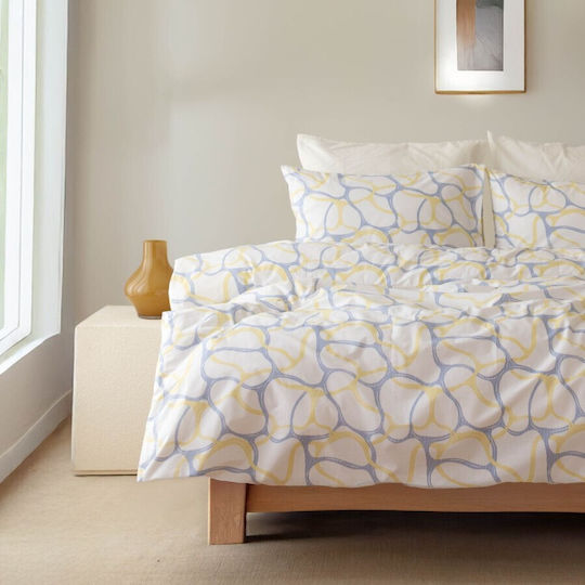 Majoli Bahar Set Huse Pentru Pilote Duble 200x220cm Galben